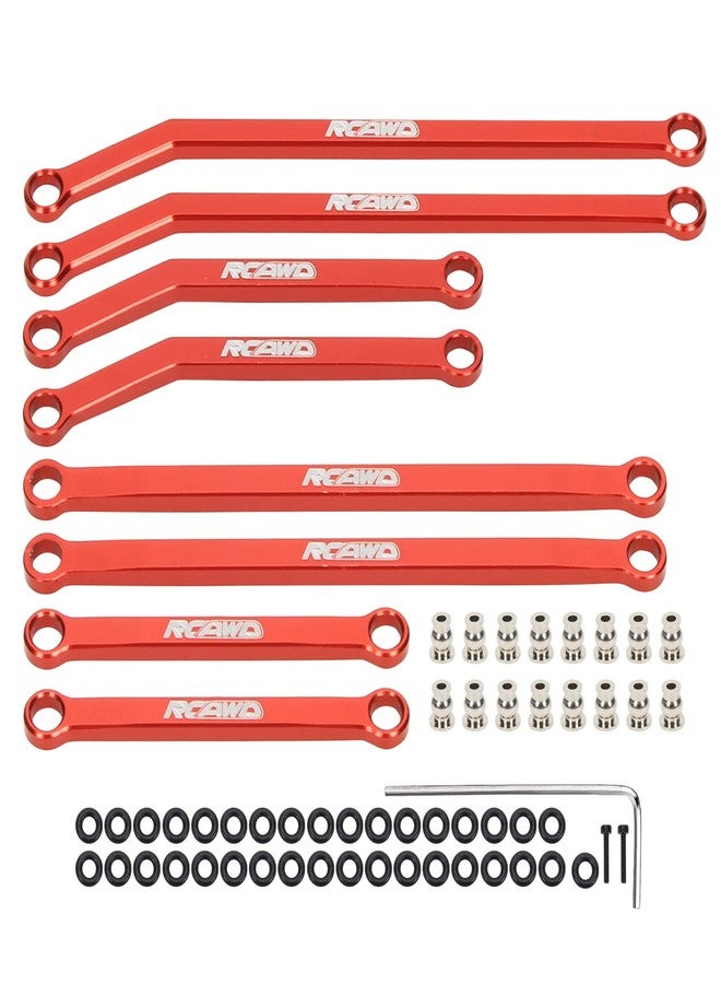 RCAWD Aluminum Alloy 50mm 78mm 70mm 39mm Linkage Toe Link Tie Rod Set for Axial 1-24 Scx24 Jeep Jt Gladiator Crawlers Hops Up Parts(Red) - Image 1